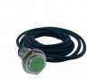 Sensor, proximidade, indutivo, no faceado, NA, 2 fios, 12 ~ 24 Vdc, distncia sensora 5 mm, IP 67, rosca M30 x 1,5 mm, cabo PVC de 2 m (2 x 0,5 mm)