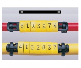 Porta-identificador (marcador anilha), plstico, p/ condutores p/ 7 caracteres