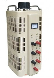 Variador, tenso, trifsico, tenso entrada 380 Vca, tenso sada 0 ~ 430 Vca, Inmax 4 A, potncia 3 kVA, 60 Hz (Variac,voltagem)